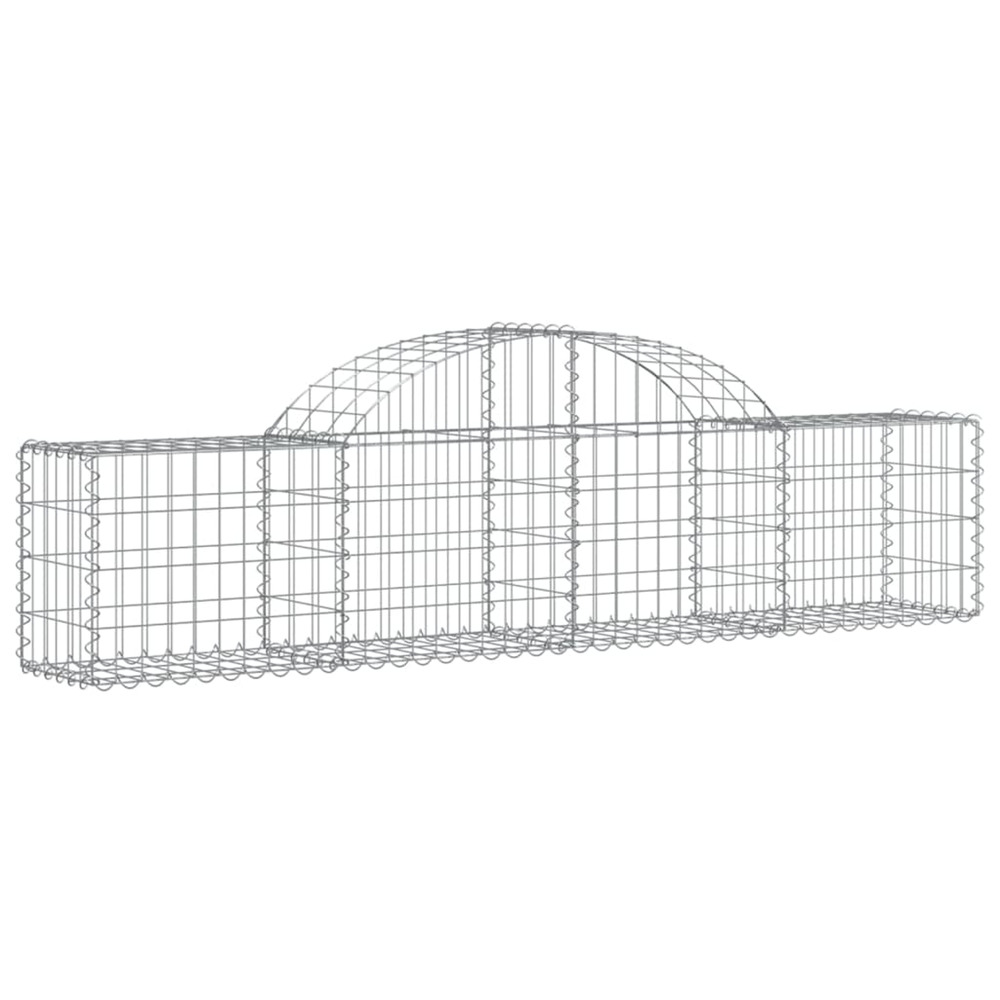 Panier de gabions arqué 200x30x40/60 cm fer galvanisé