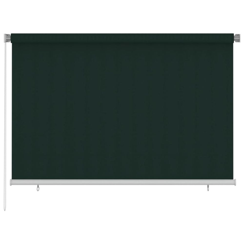 Store roulant d'extérieur 220x140 cm vert foncé pehd