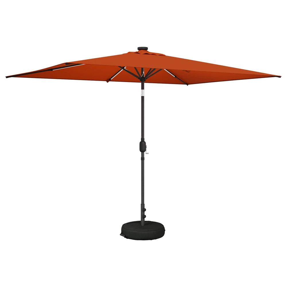 Parasol de jardin avec lumières led et base 200 x 300 cm