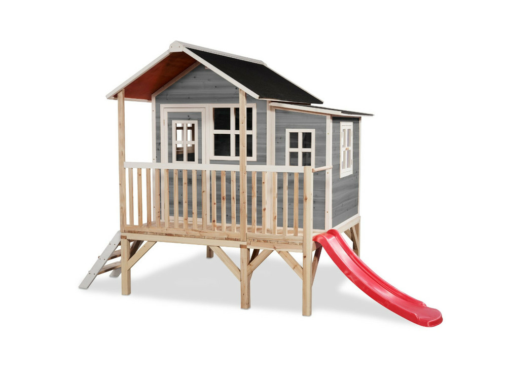 Maisonnette en bois pour enfants loft 350 gris