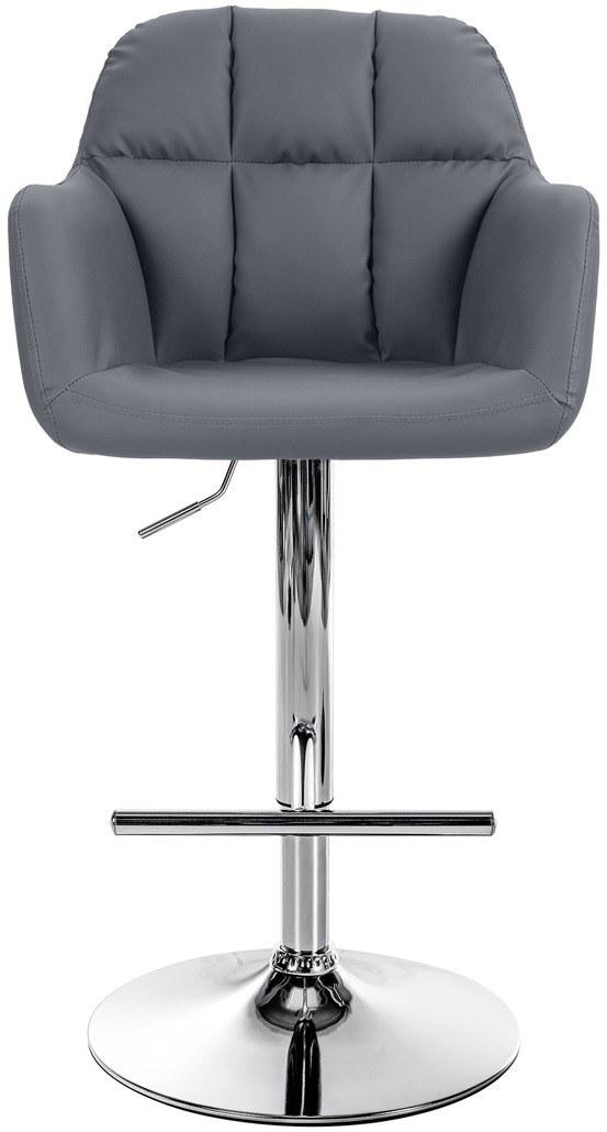 Tabouret de bar natoma simili cuir chromé