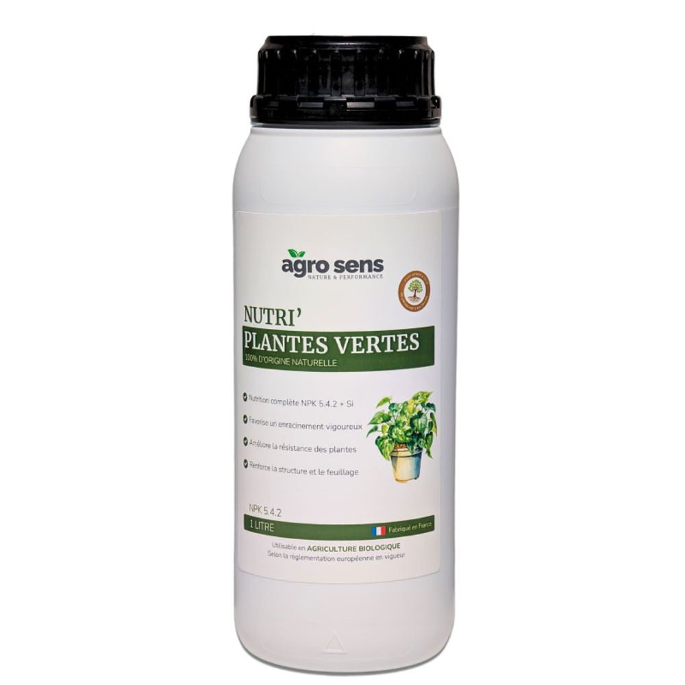 Nutri plantes vertes - engrais liquide pour plantes vertes - 1 litre (500 litres de préparation)
