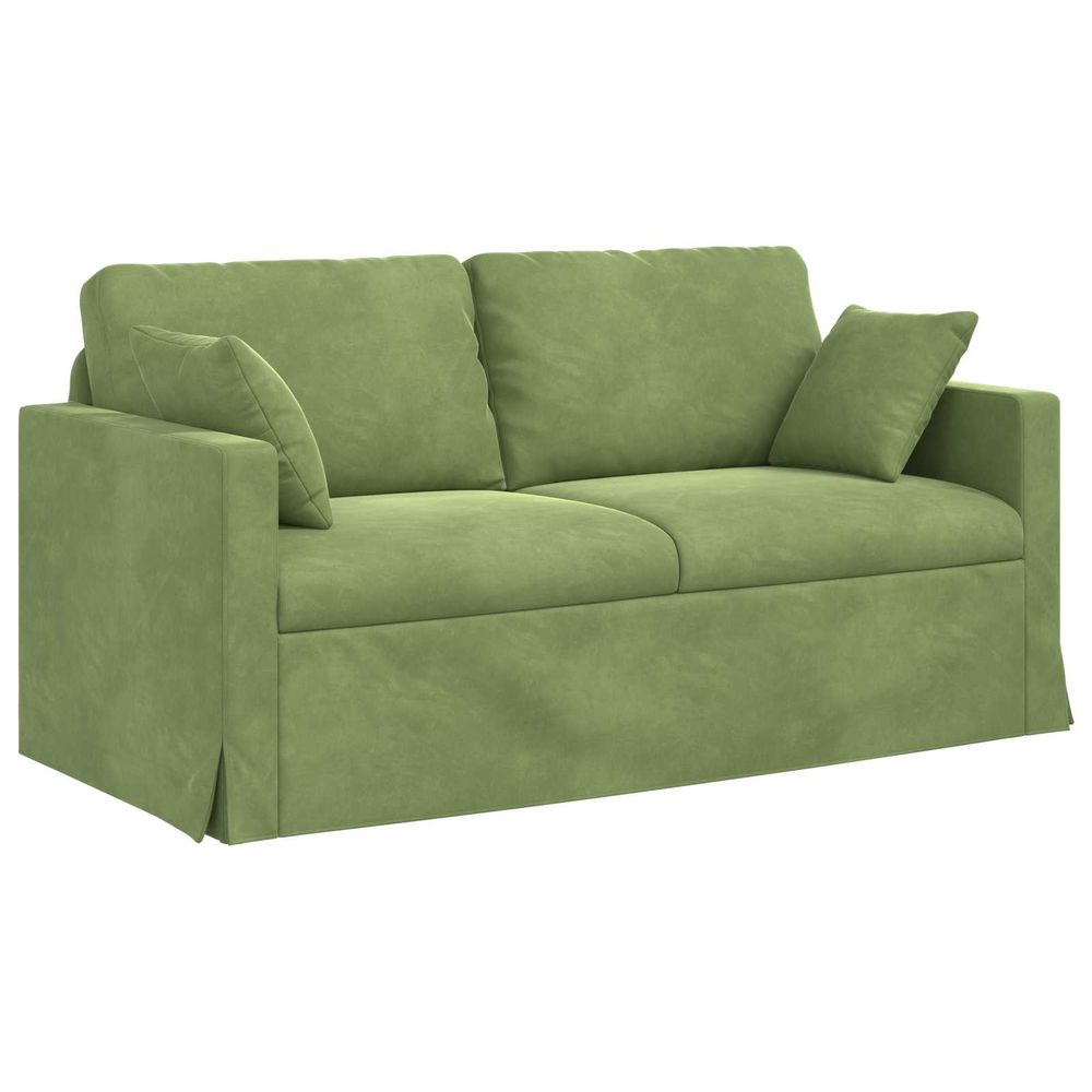 Canapé vert clair 158 x 78 x 80 cm velours