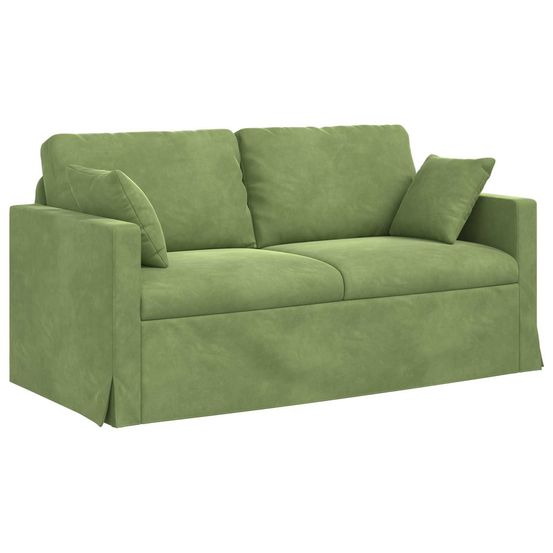 Canapé vert clair 158 x 78 x 80 cm velours