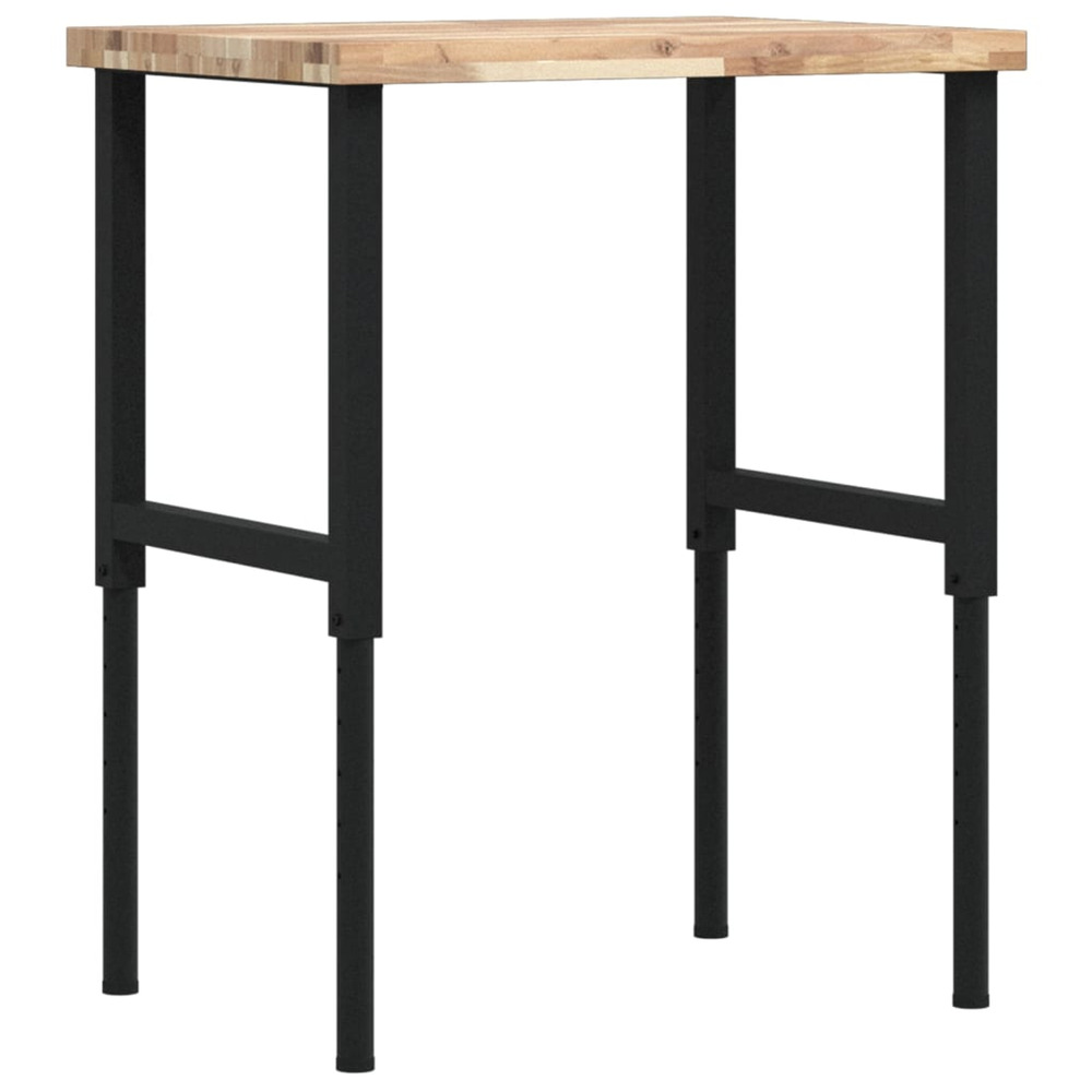 Établi 80x60x(73-99,5) cm bois de chêne massif rectangulaire