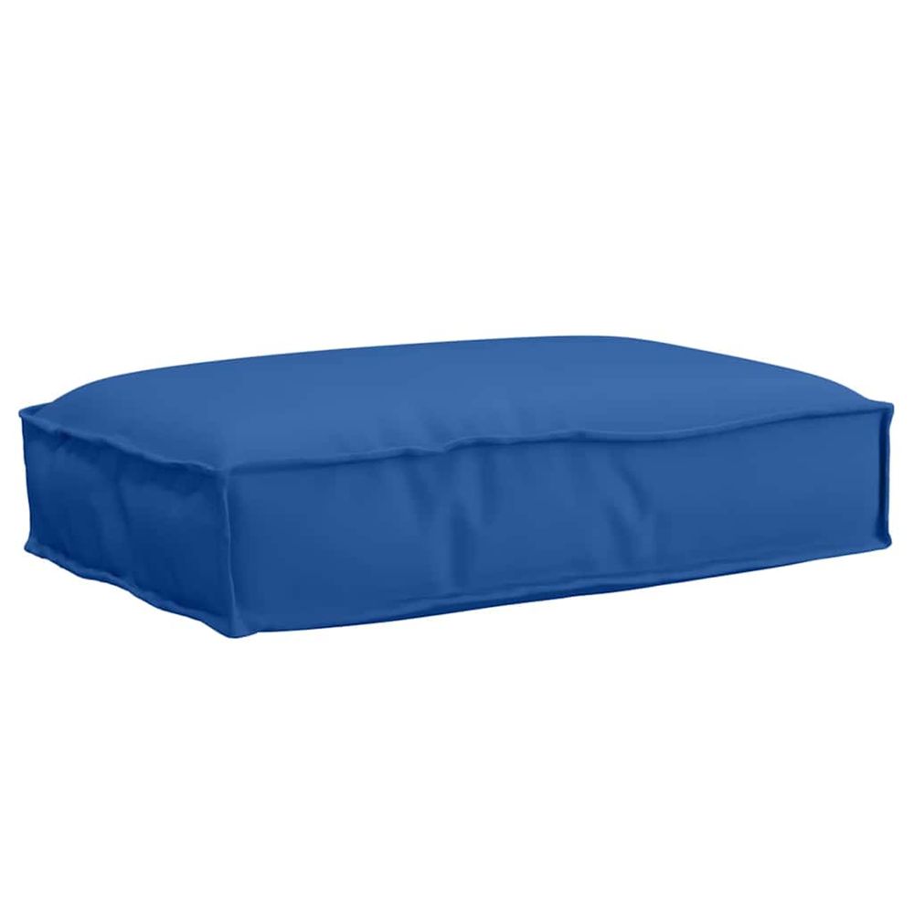 Coussin tissu oxford bleu royal 60 x 40 x 8 cm