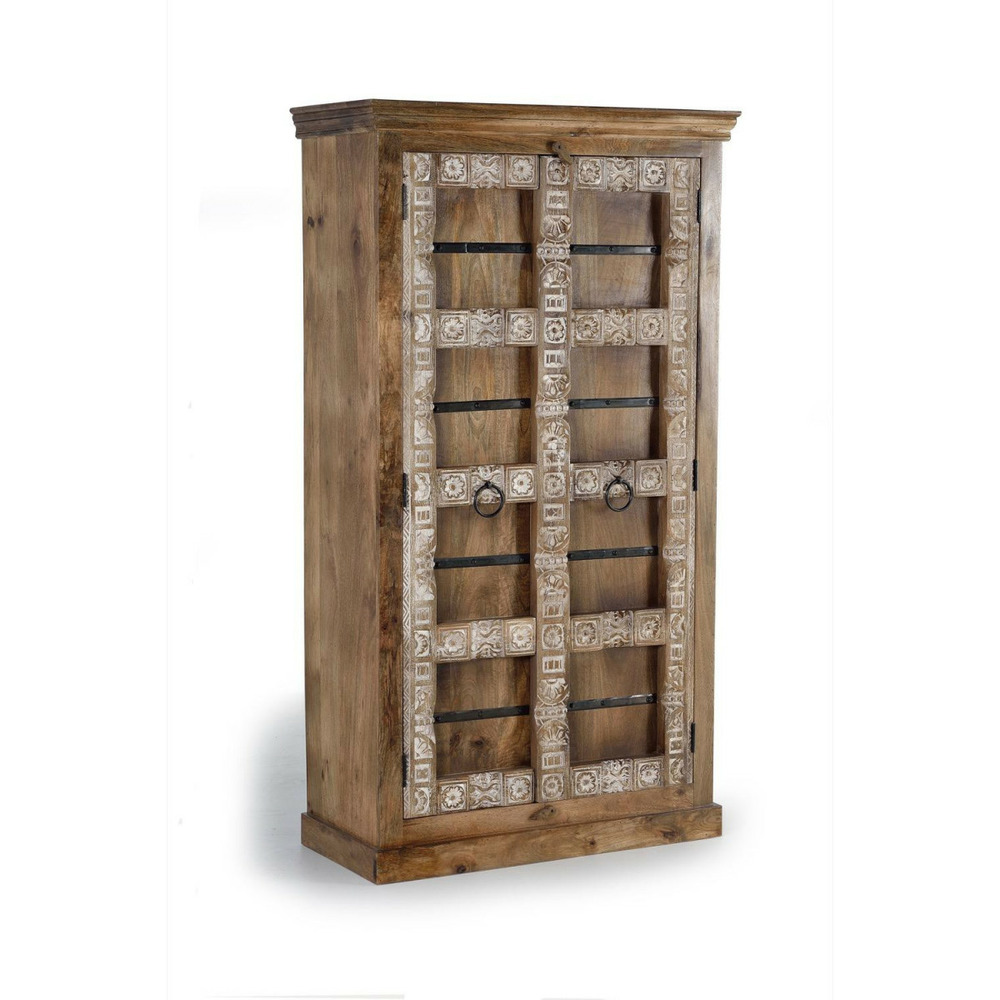 Armoire bois marron - zélicia décoration d'autrefois