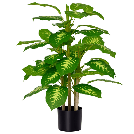 Plante artificielle calathea pe décoration intérieure finition réaliste 95cm vert