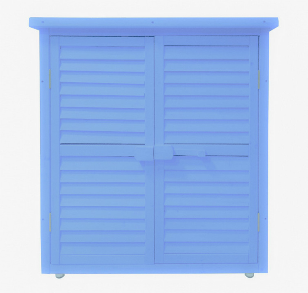 Armoire de rangement lasurée 0.40m² bleu - box0905