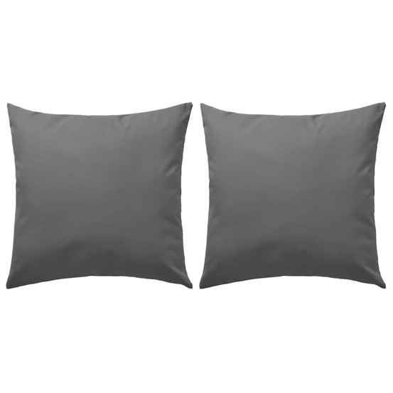 Oreiller d'extérieur lot de 2 45 x 45 cm gris
