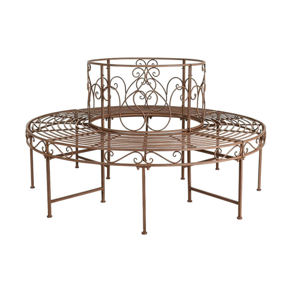 Banc tour d'arbre fer 92x164x164cm
