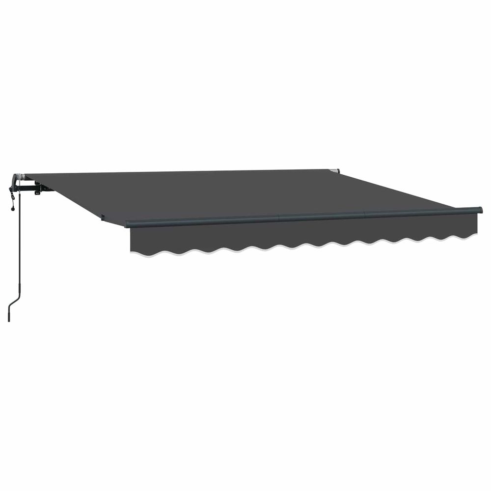 Auvent rétractable anthracite 250 x 200 cm tissu