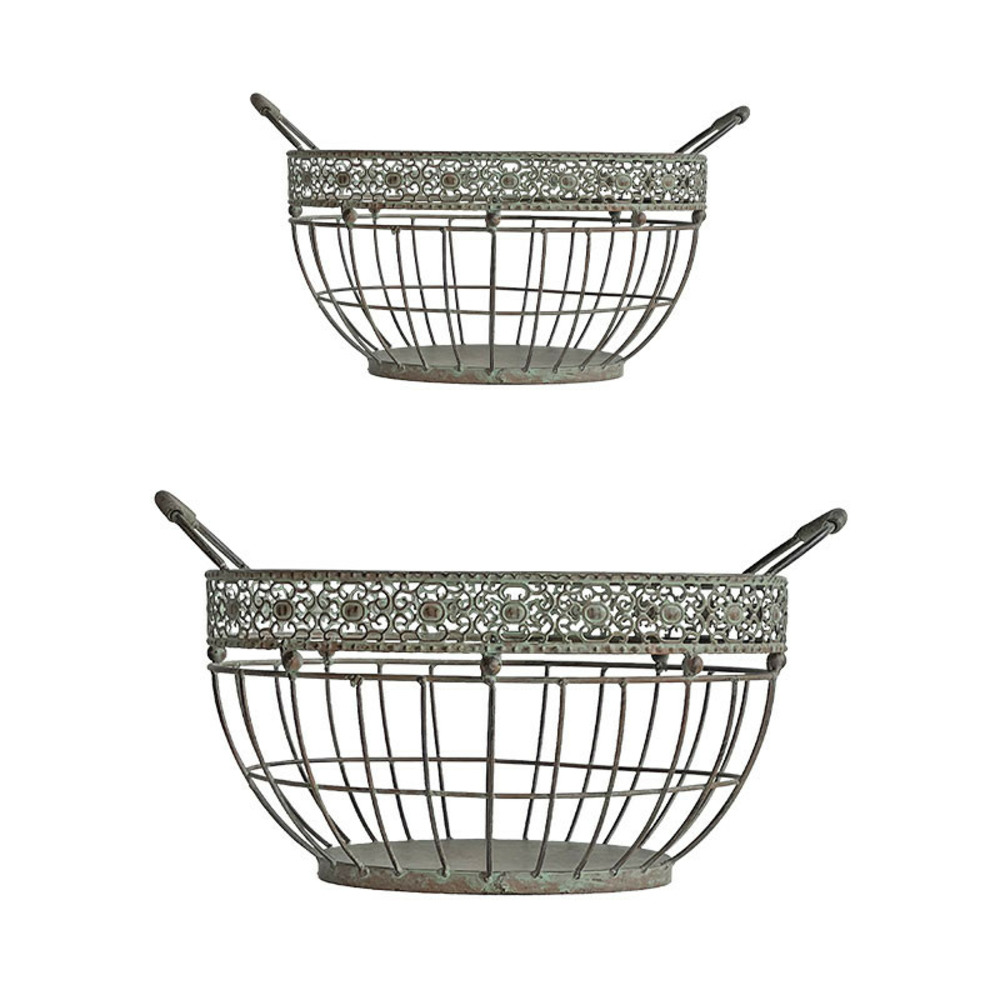 Ensemble 2 paniers fer 46x29x26cm
