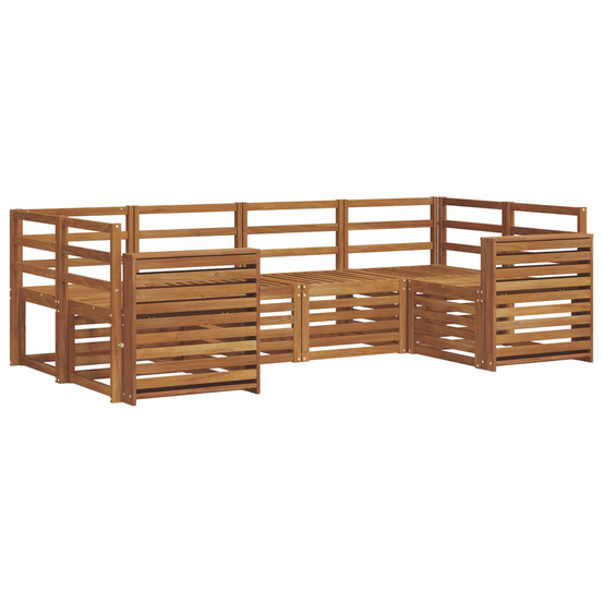 Ensembles de canapés 6 pcs naturel bois d'acacia massif