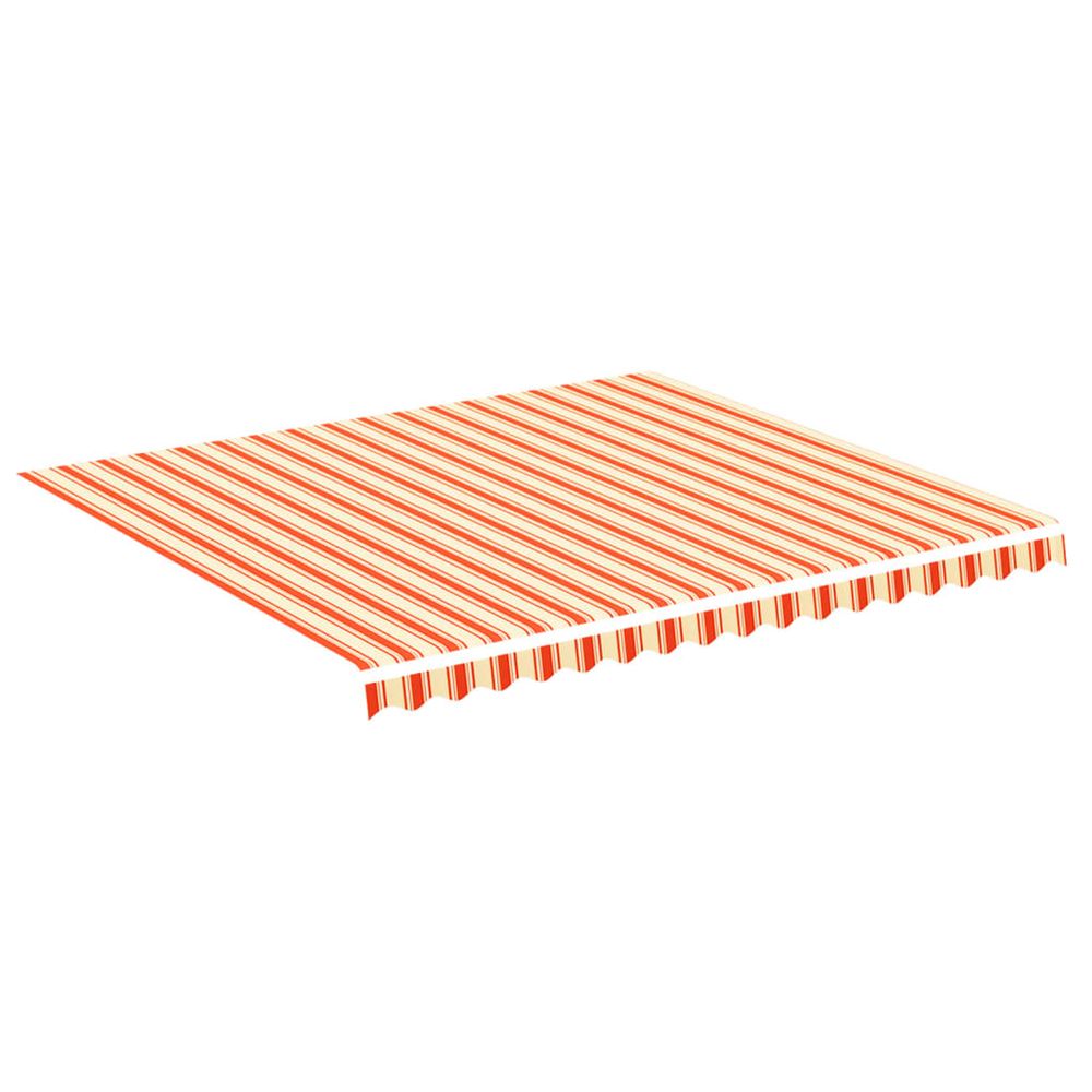 Tissu de remplacement pour auvent jaune et orange 4x3,5 m