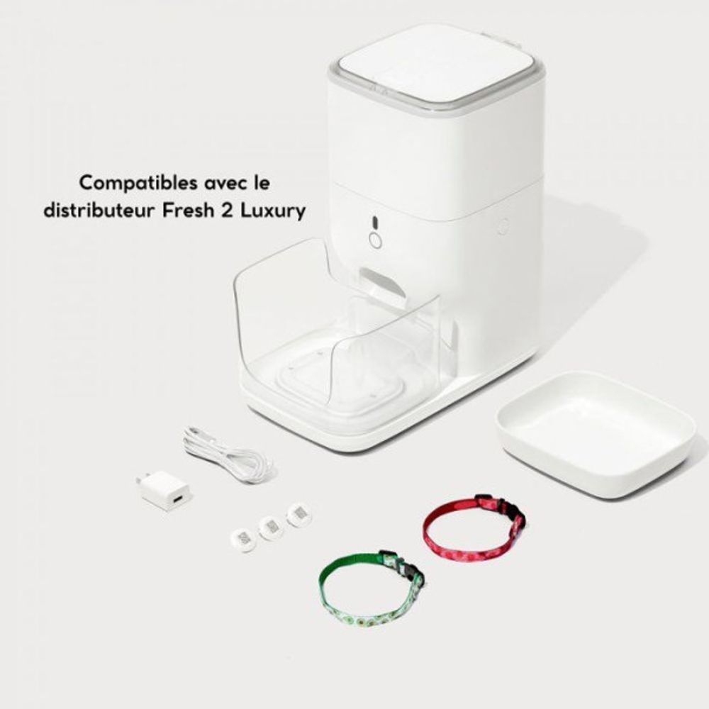 Collier connecté chat - - fresh 2 luxury - rfid - lot de 2 - identification