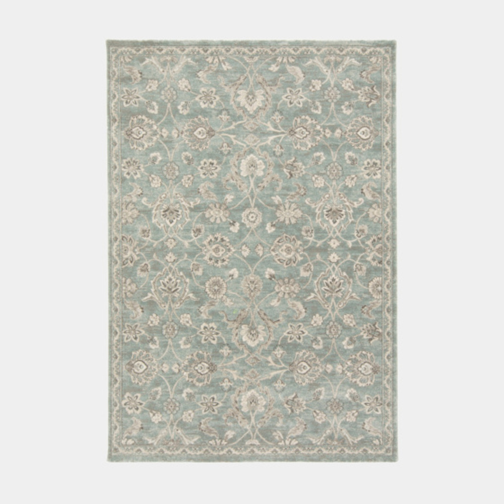Tapis à motif floral oriental - nora - bleu - 200 x 290 cm