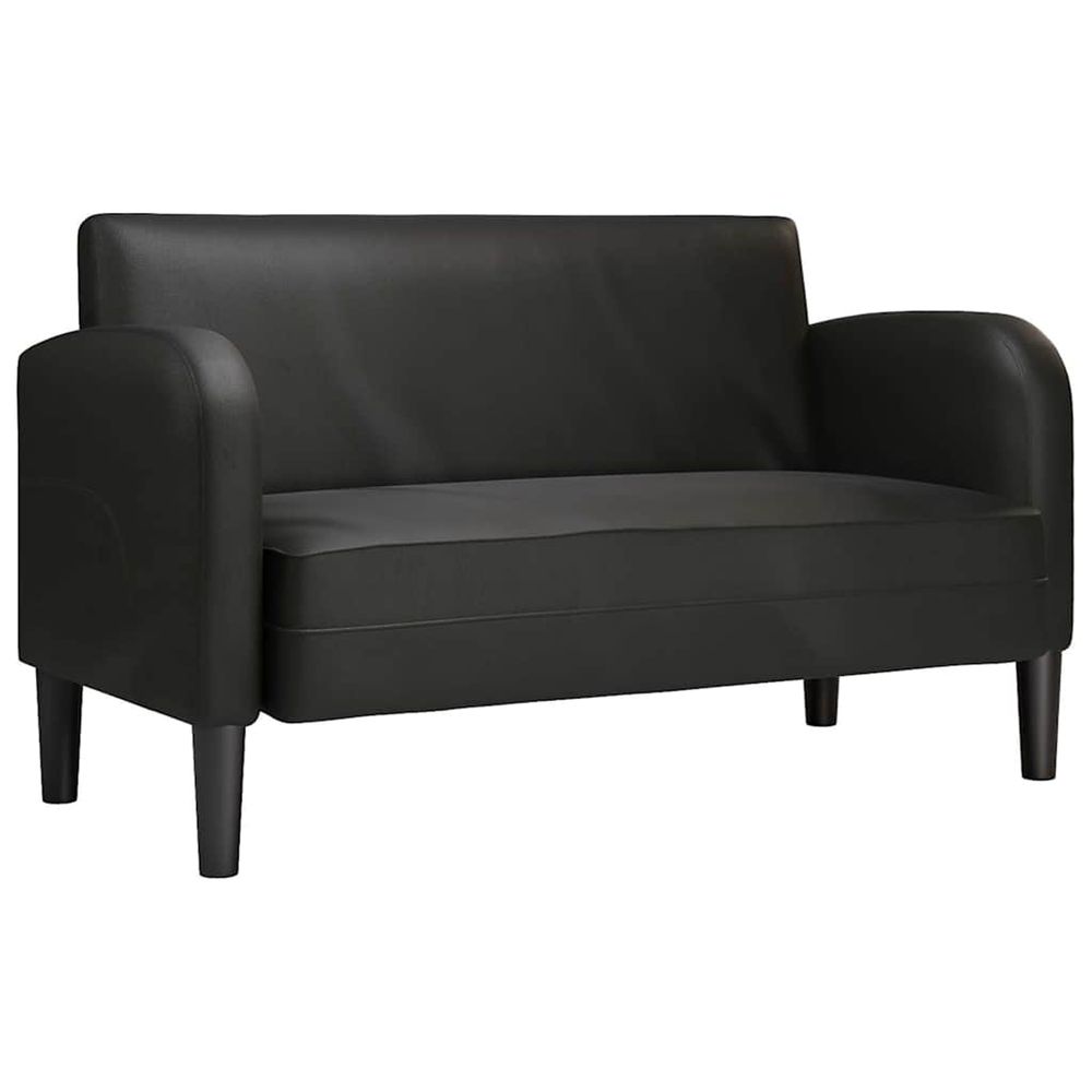 Canapé causeuse noir 110 cm similicuir