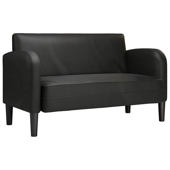 Canapé causeuse noir 110 cm similicuir