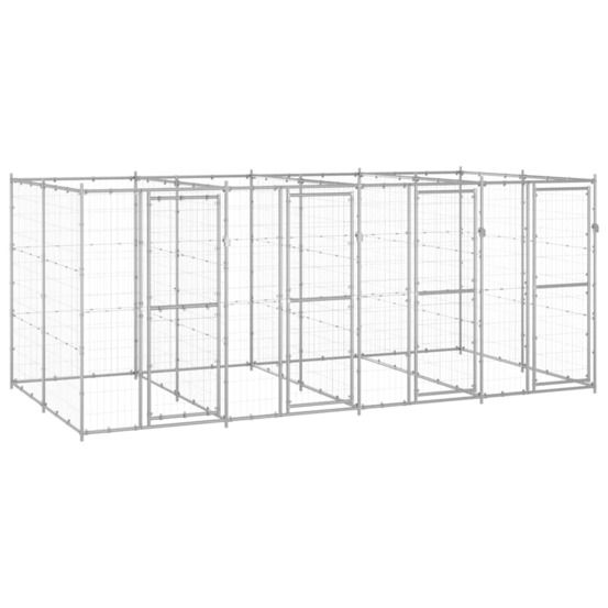 Chenil extérieur acier galvanisé 9,68 m²