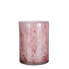 Mica decorations vase estelle - 17x17x23 cm - verre - rose