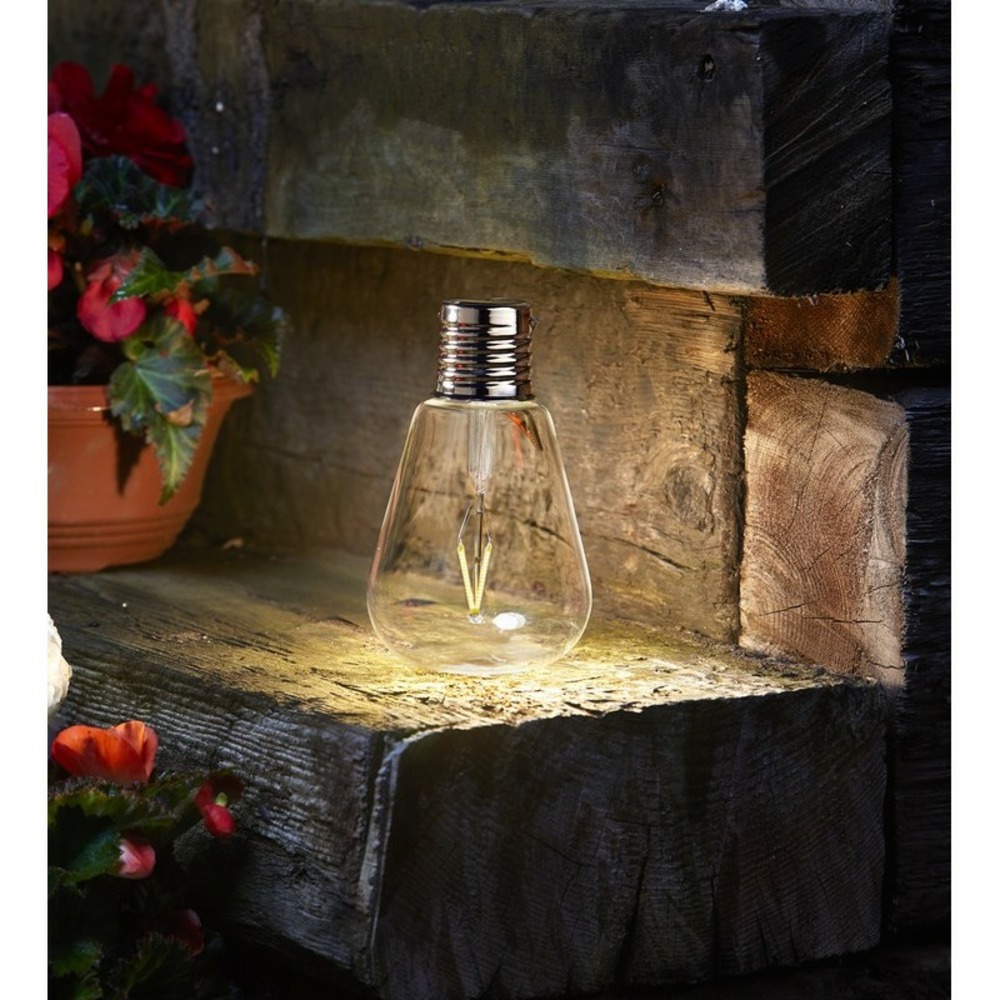 Lampe solaire ampoule edison eureka 20 cm