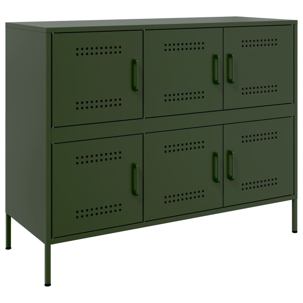 Buffet vert olive 100,5x39x79 cm acier