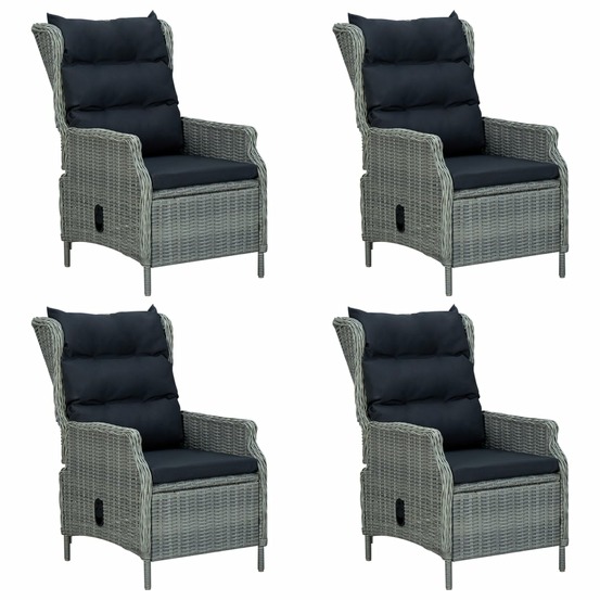 Ensemble à manger de jardin 5 pcs gris clair