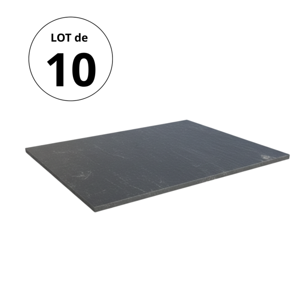 Pas japonais ardoise 50x25x3 cm - noir (lot de 10)