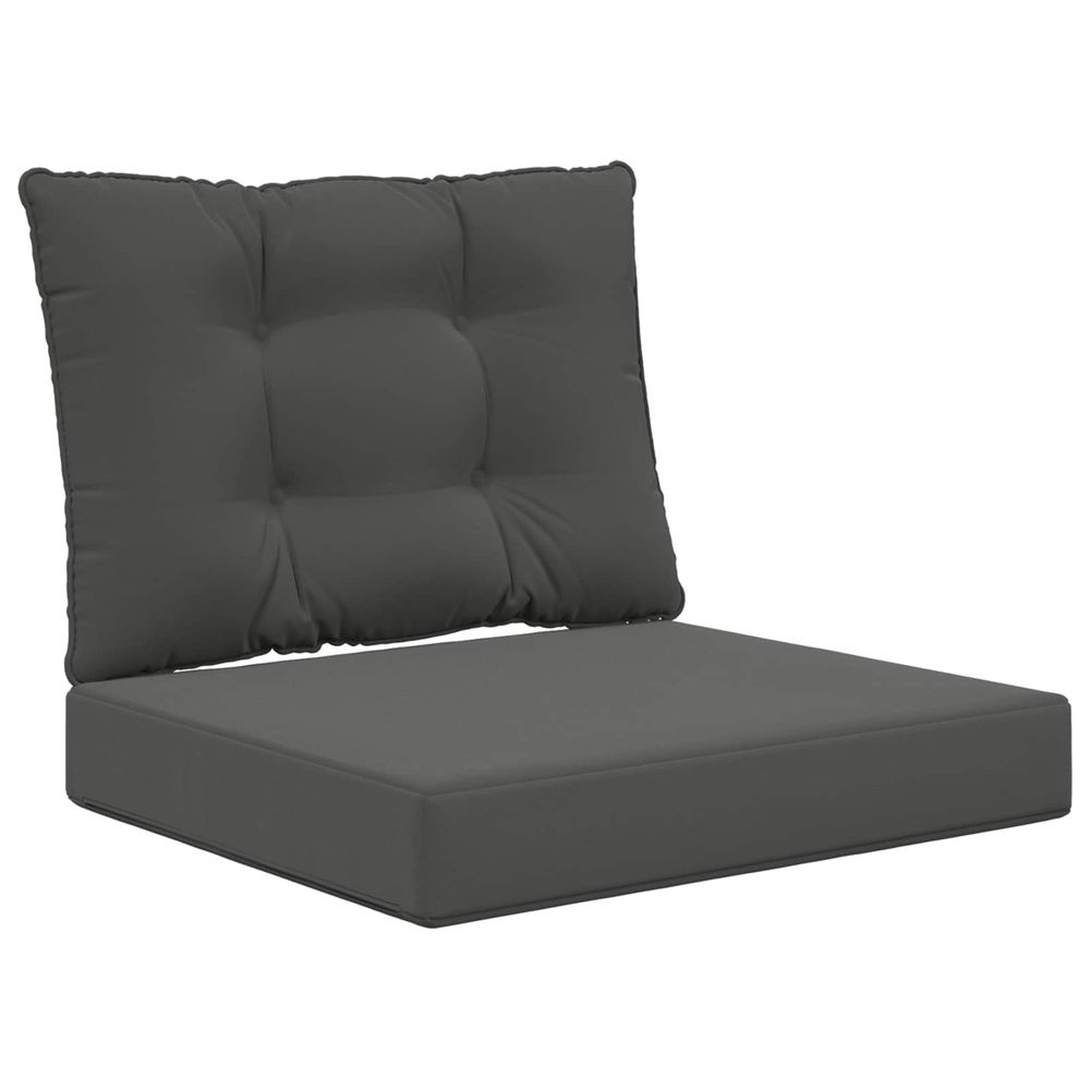 Coussin de canapé d'extérieur polyester anthracite 60 x 50,5 cm