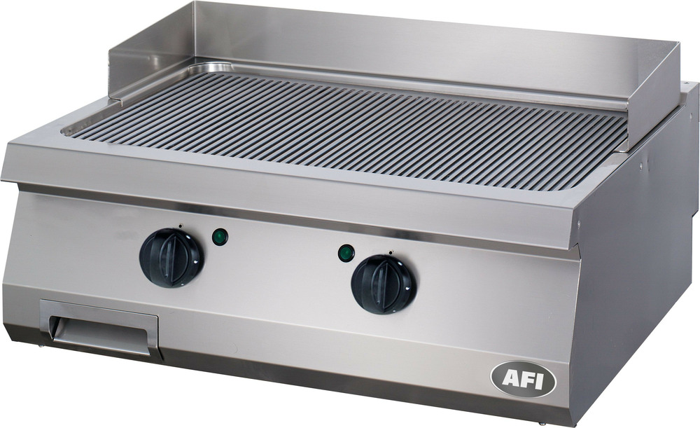Grill électrique double à poser rainuré - acier carbone ou chrome - série 700 - afi collin lucy