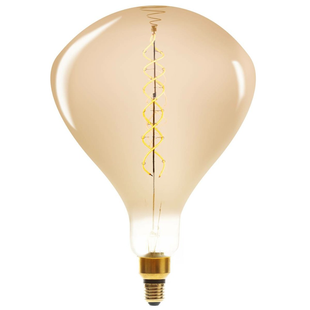 Ampoule led goutte ambrée - filament torsadé e27