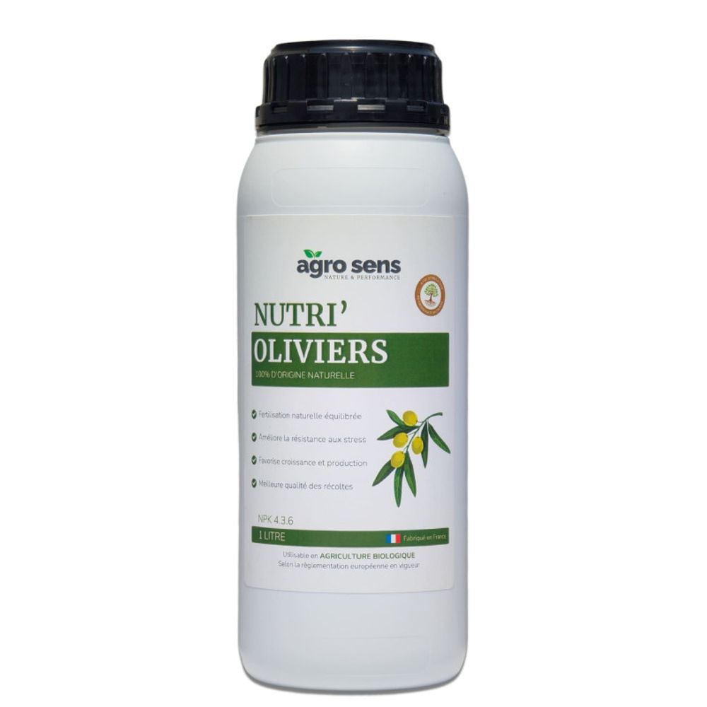 Nutri oliviers - engrais liquide pour oliviers - 1 litre (500 litres de préparation)