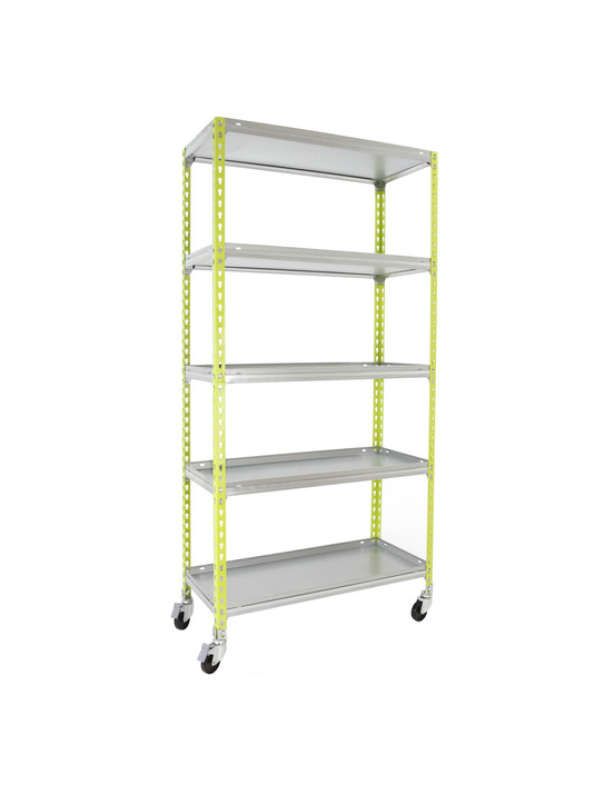 Etagère simongarden click mobile 5/400 vert/galva vert/galva 1875x900x400 - simonrack