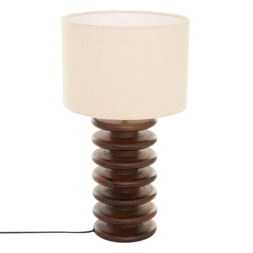 Lampe rochi cylindrique h.60cm marron