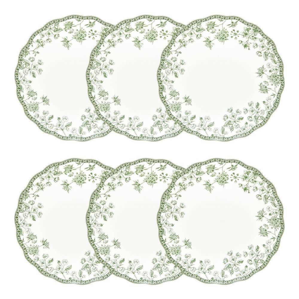 Lot de 6 assiettes plates 