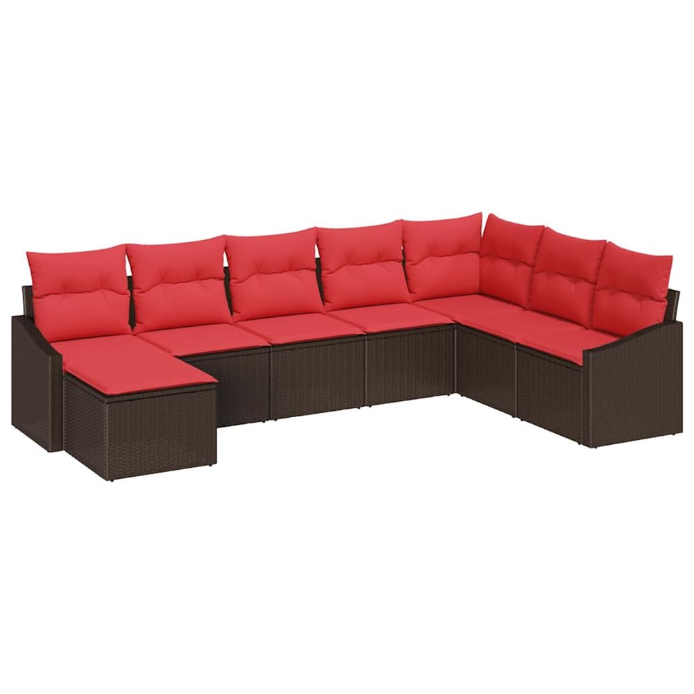 Ensemble de canapés 8 pc marron polyrotin