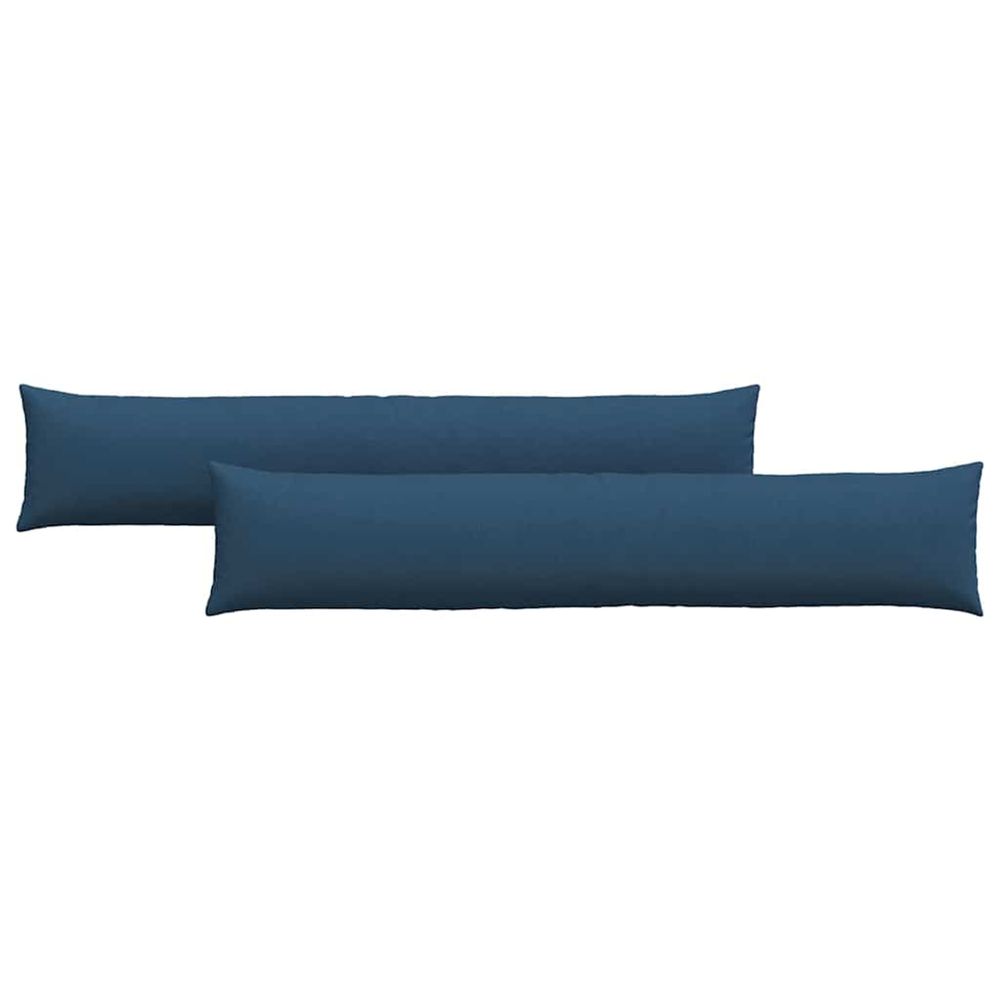 Coussins de canapé 2 pc tissu bleu 200 x 40 cm