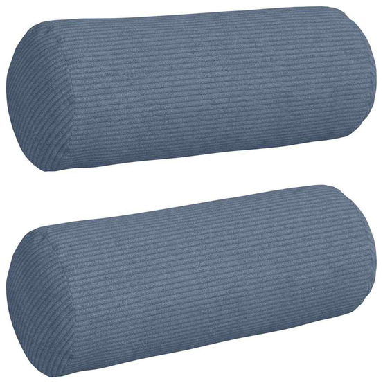Coussins d'accent 2 pcs bleu ø 15 x 40 cm