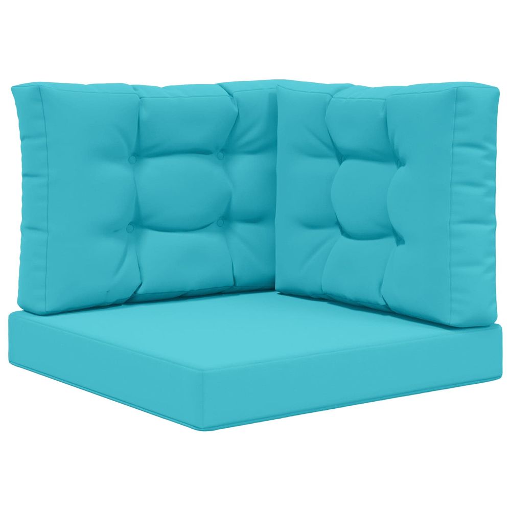 Coussin de canapé d'extérieur polyester turquoise 60 x 60 cm