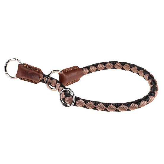 Collier semi-étrangleur pour chiens twist cs12/35, en nylon tressé, réglable et résistant