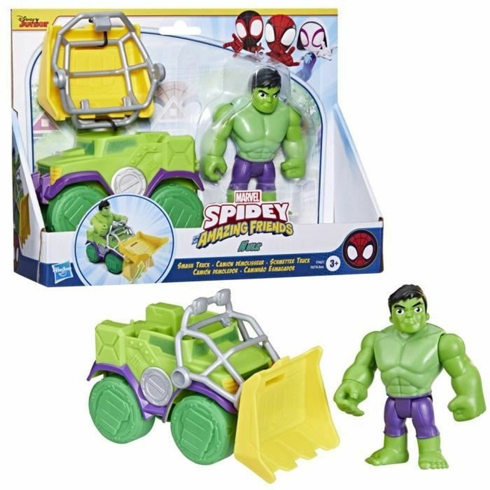 Coffret camion démolisseur hulk, véhicule avec figurine de 10 cm