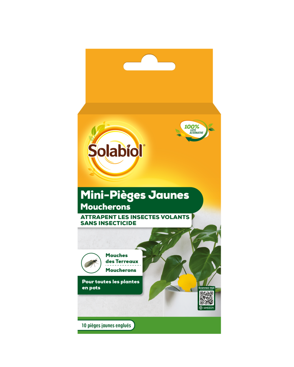 Sopiflorn - mini-pièges jaunes moucherons discret pour plantes d'intérieur