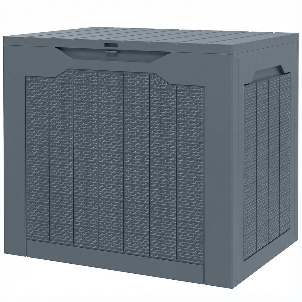 Coffre de rangement jardin polypropylène 97 l 56x41x50 cm gris clair étanche - comfortxl outdoor living