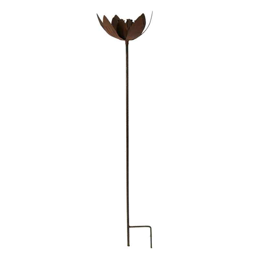 Tuteur fleur acier rouille 21x90cm