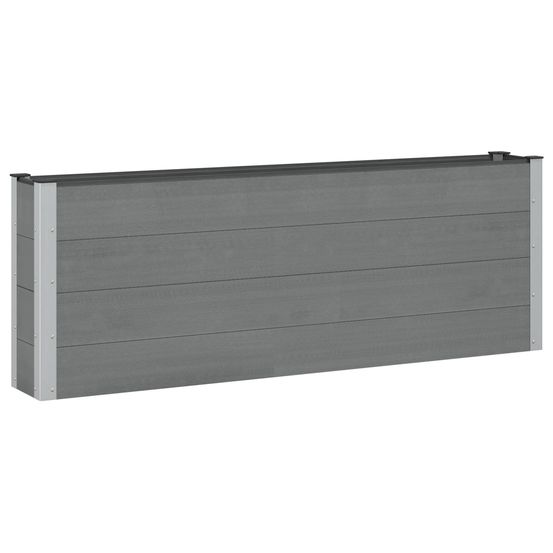 Jardinière d'extérieur surélevée 2 pc noir 200 x 30 x 72 cm