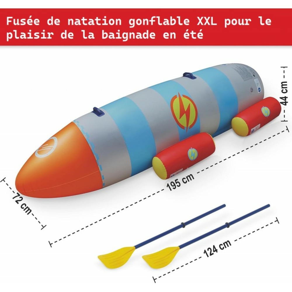 Natation Gonflable Avec Flotteur Pour Piscine - Motif Fusée Et Roue