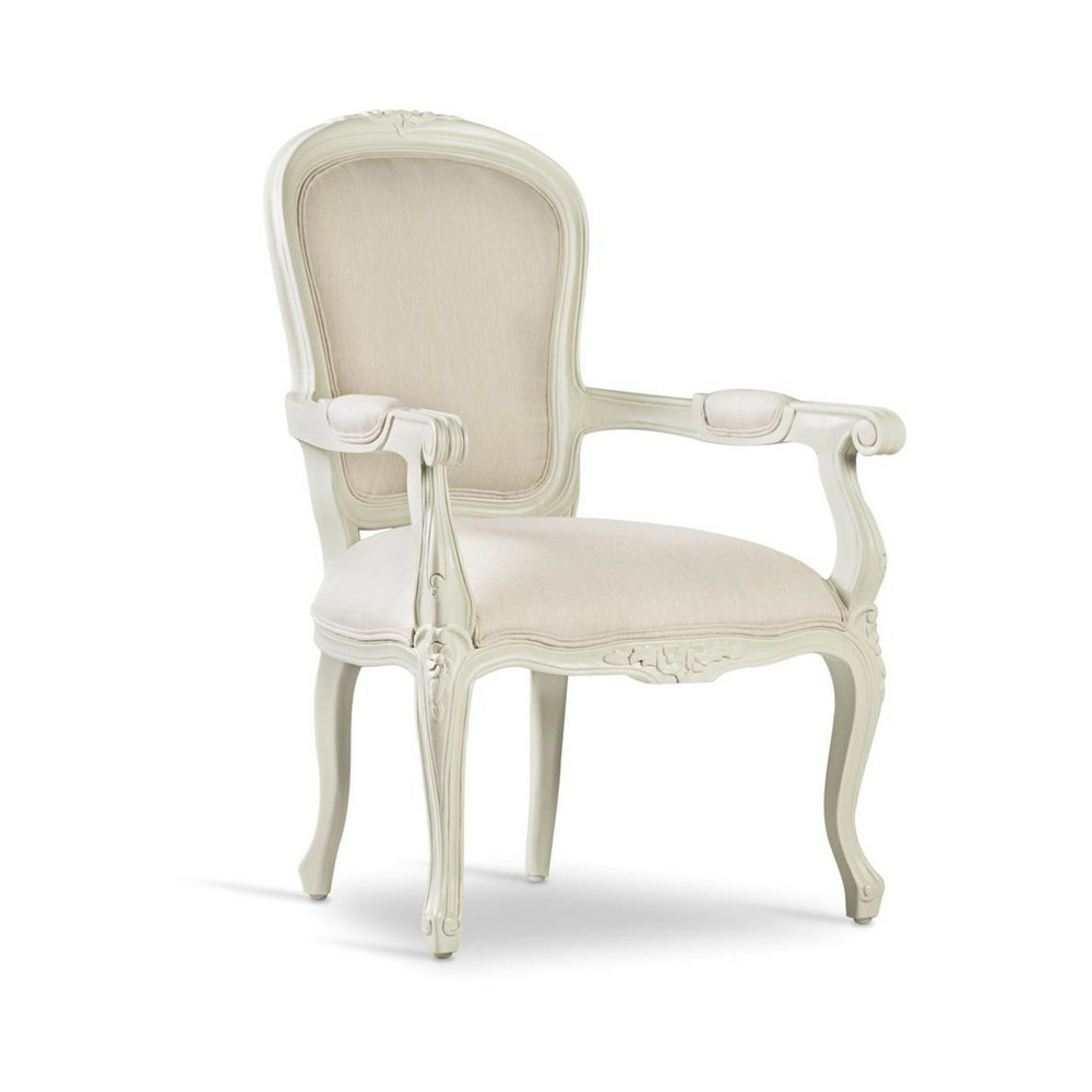 Fauteuil bois blanc - helvinia décoration d'autrefois