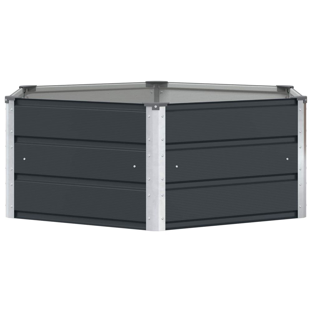 Jardinière anthracite 129 x 129 x 45 cm acier