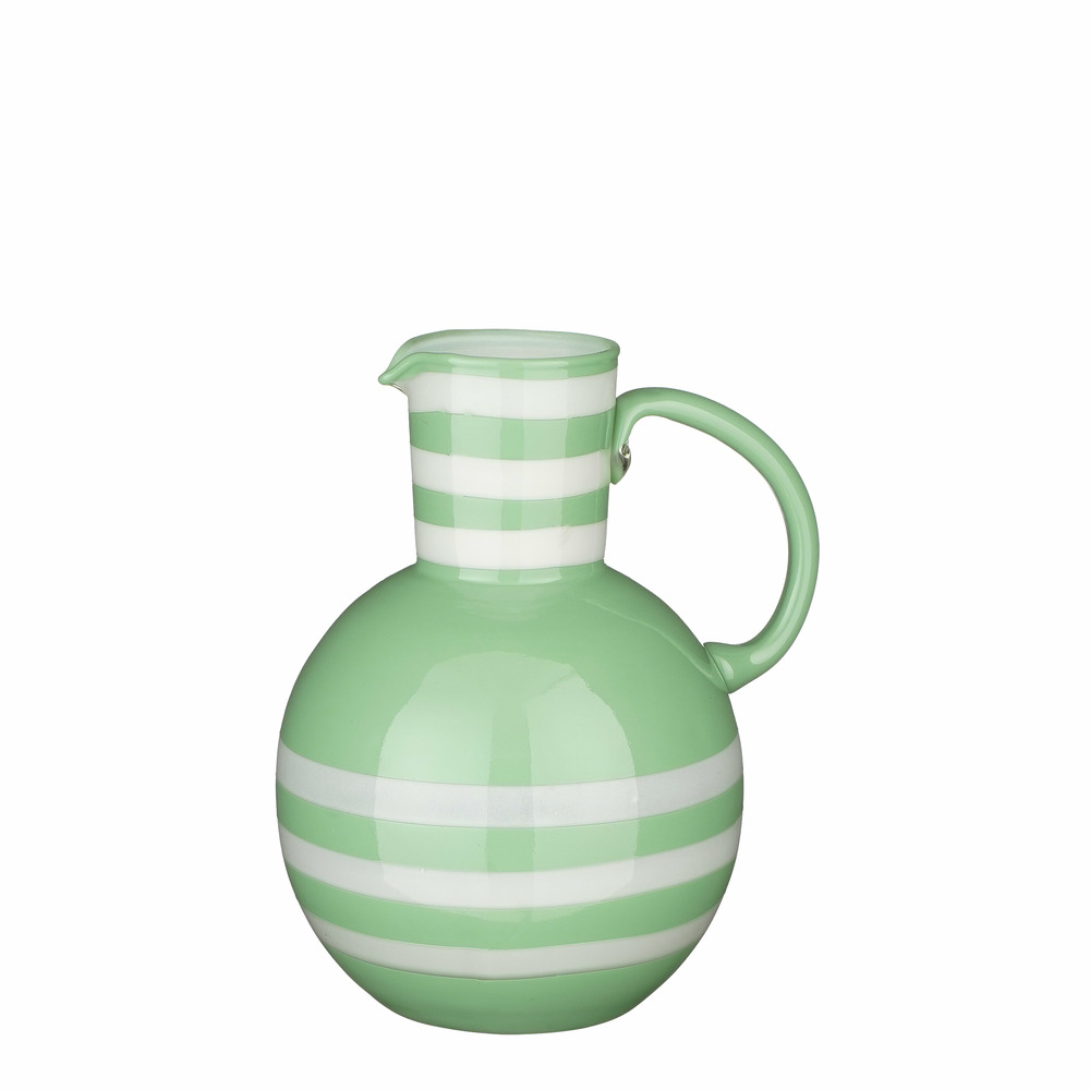 Mica decorations - vase en verre vert h21